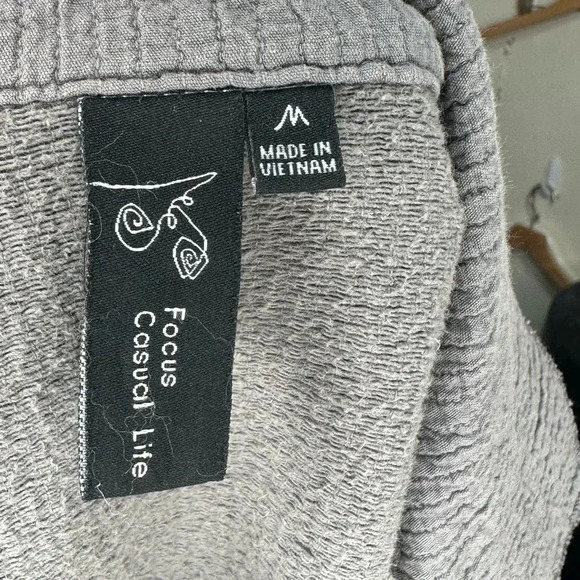 Focus Casual Life M gray‎ preshrunken textured  boho jacket - Picture 8 of 8